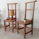 Paire de chaises anciennes prie Dieu XIXeme