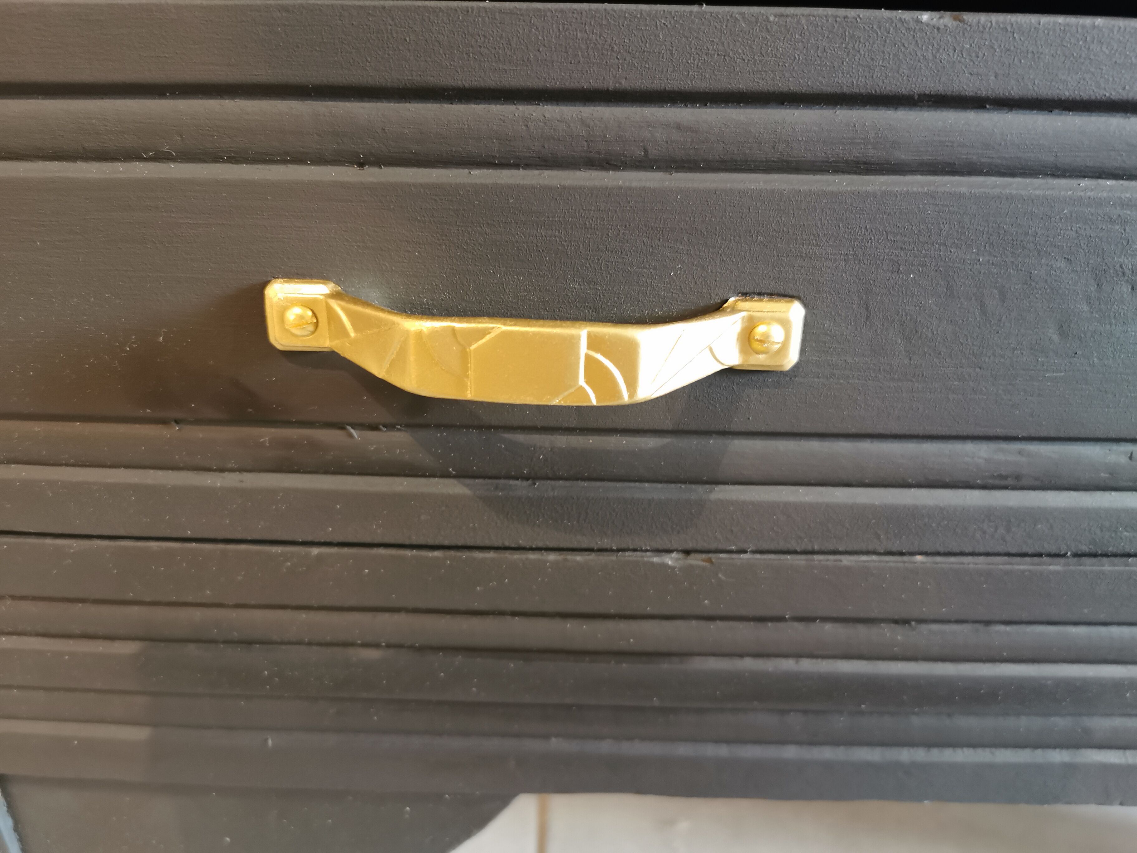 Restyled art deco bookcase shelf cabinet