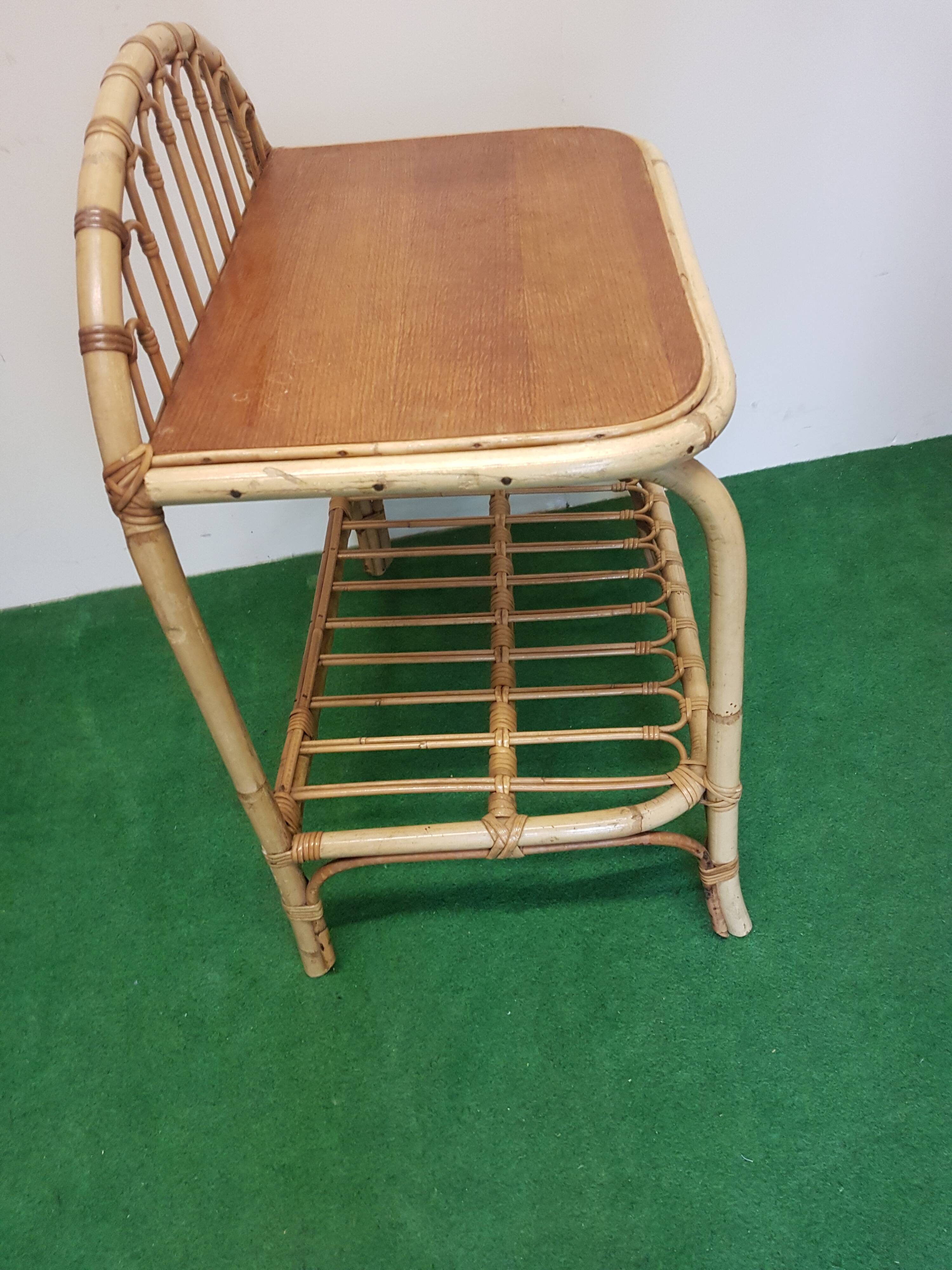 Rattan bedside