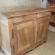 Rustic antique buffet in solid wood with 2 drawers.