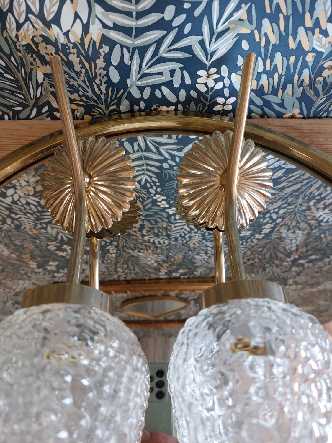 Brass wall lamps 60s