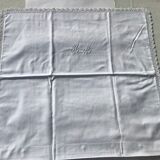 Monogram pillowcase HM original crocheted edge