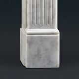 Cheminée en marbre de Carrare de style Louis XVI