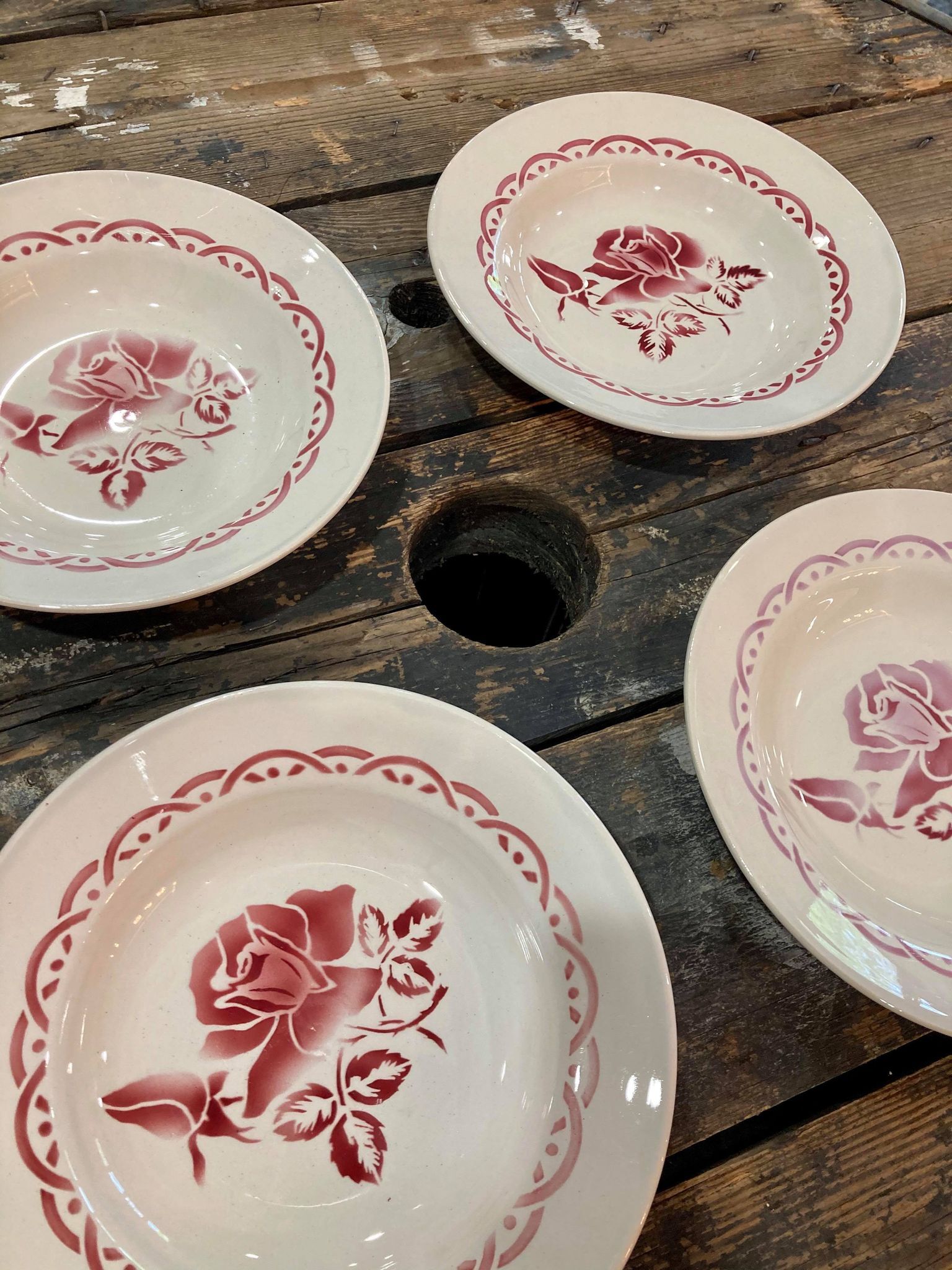 Set of 3 plates Digoin Sarreguemines