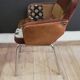 60s leather pachworks armchair