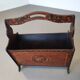Hand paint decorated magazine holder 1960s
