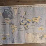 School map / political planisphere and economic planisphere