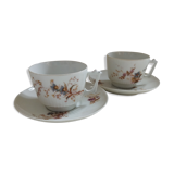 2 porcelain cups from Vierzon A. Hache