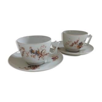2 porcelain cups by Vierzon A. Hache
