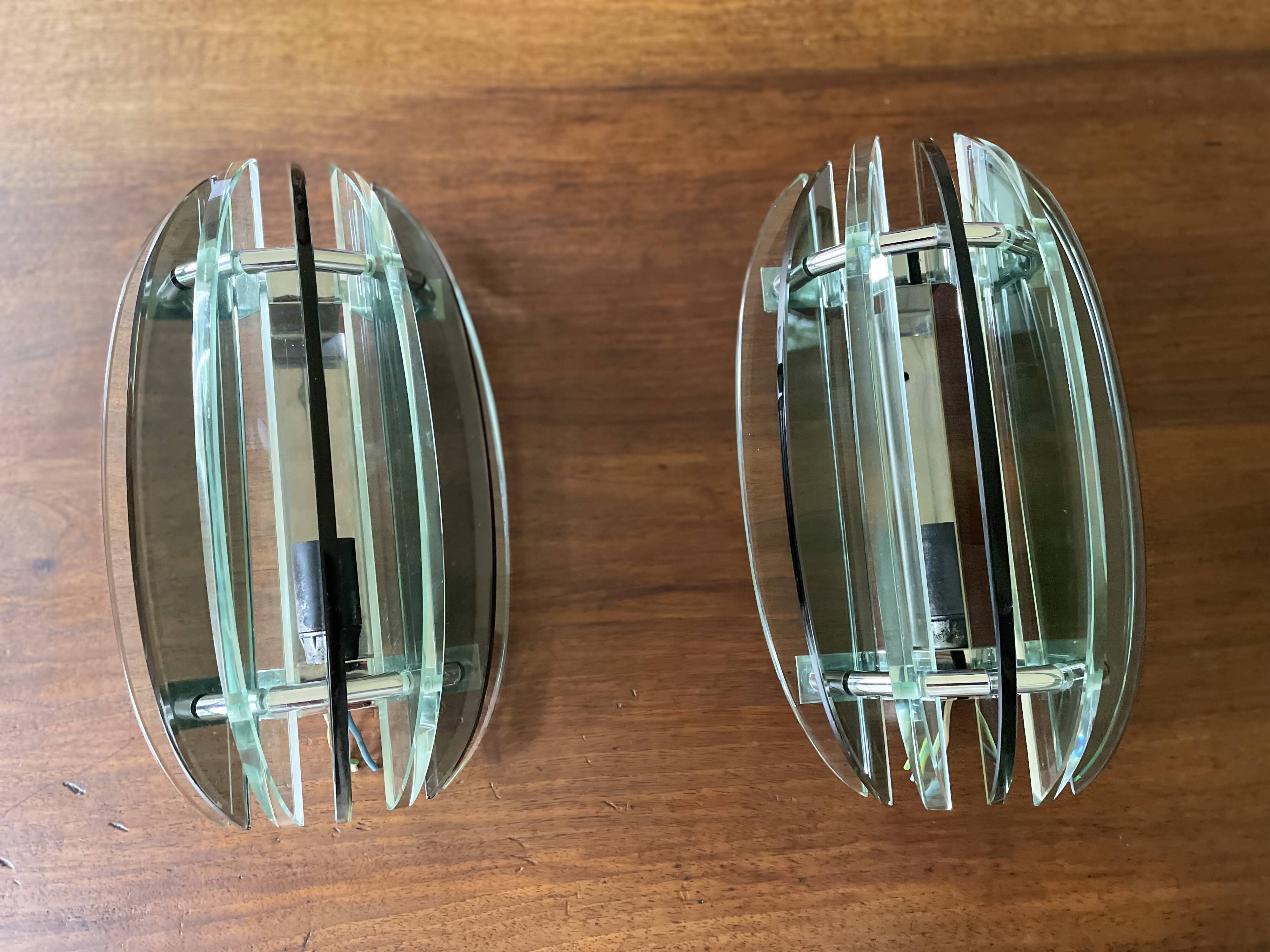 Wall lights with Murano glass slats VECA Italy