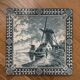 Gien ceramic vintage tile windmill Dutch