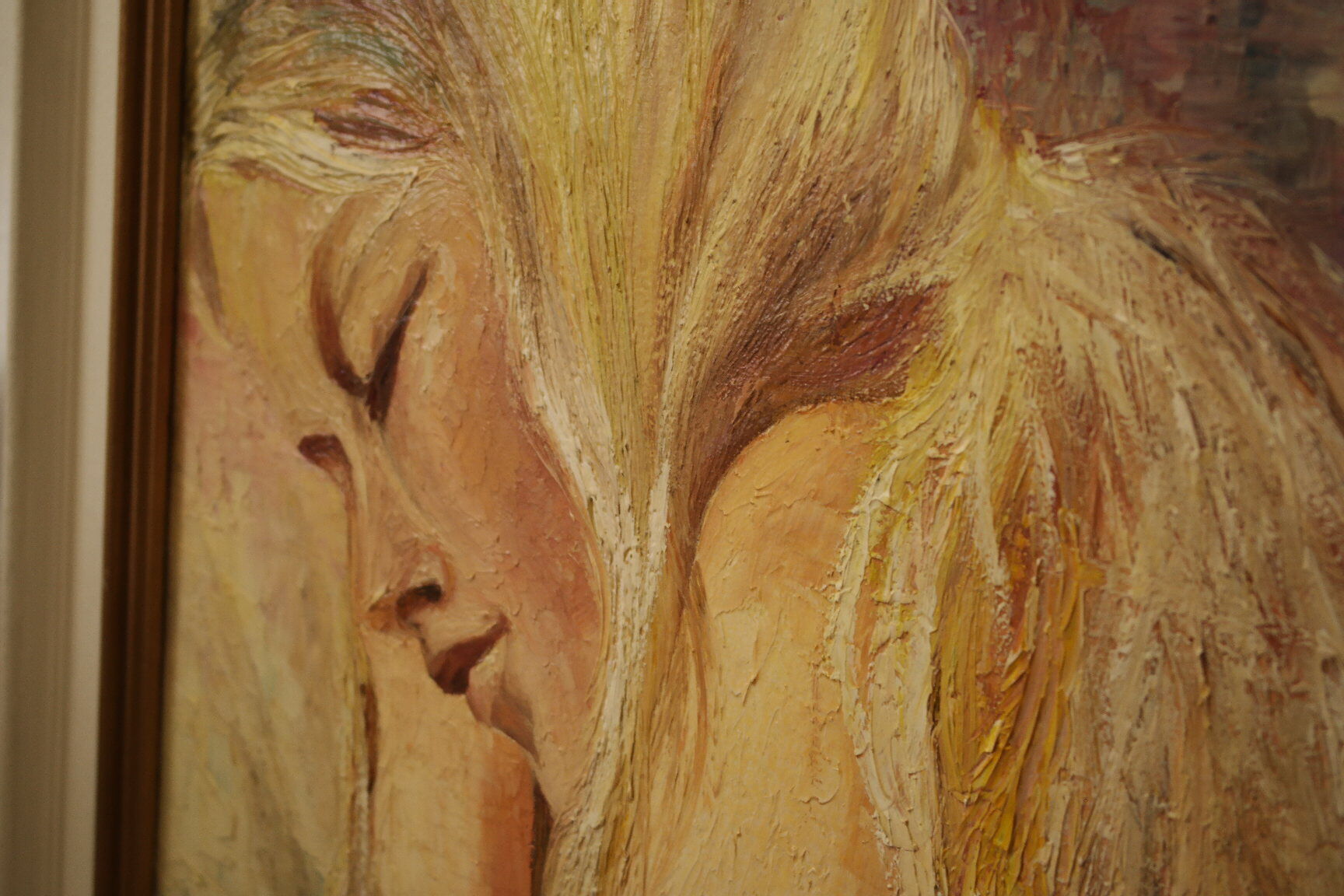 Portrait woman oil on canvas 1970