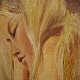 Portrait woman oil on canvas 1970