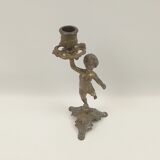 Brass children's candle holder 23cm
