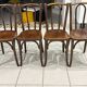 Suite de 4 chaises de Bistrot Baumann années 1930