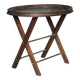 Small folding coffee table with a wooden top and brass in the Napoléon III style.