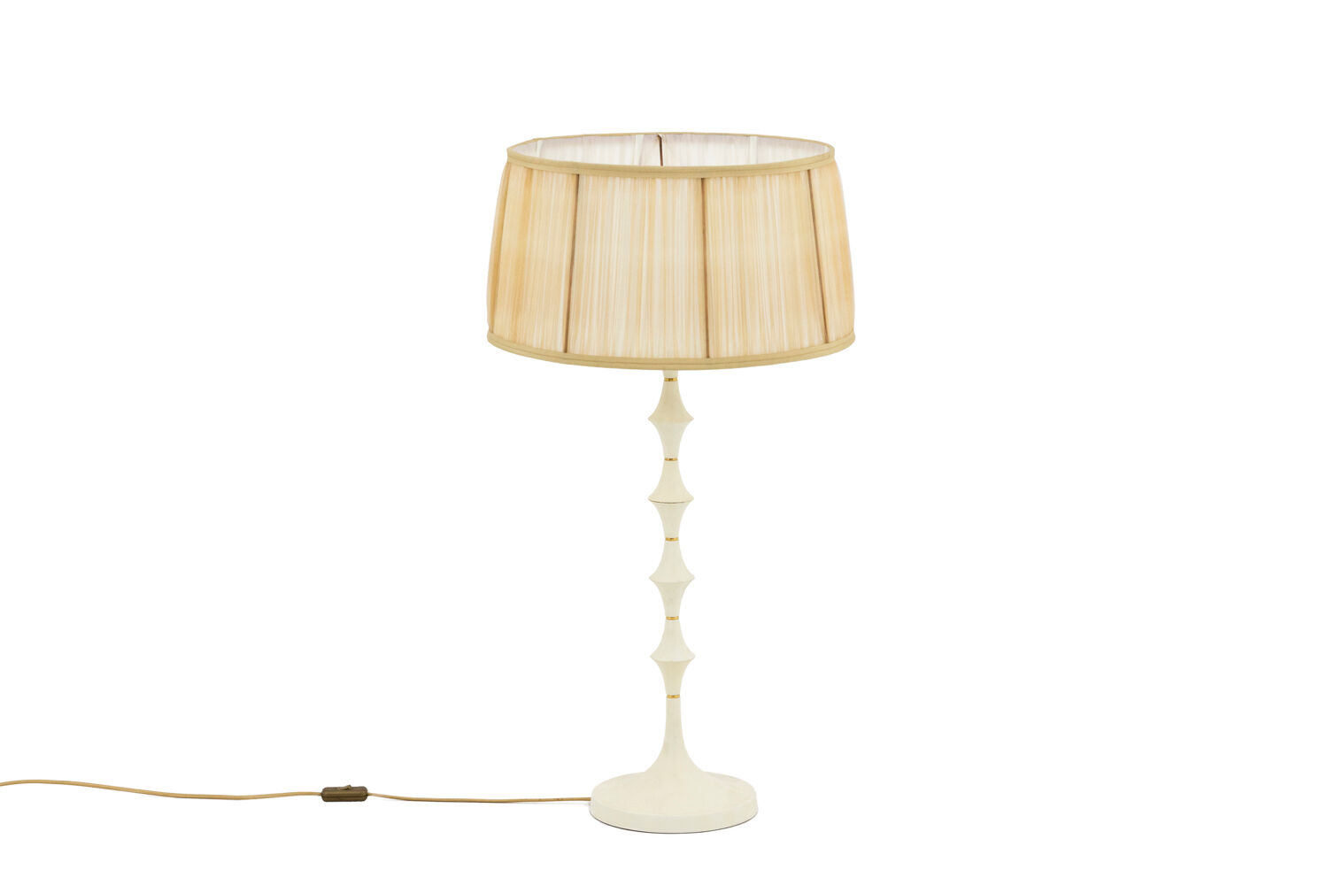 White resin lamp and golden brass, 1970s