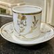 Set of 4 cups and saucers from the early 19th century in Paris porcelain