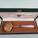 Silver and gilt silver sugar sifting spoon