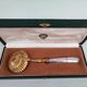 Silver and gilt silver sugar sifting spoon
