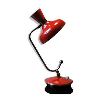 Vintage 1950s metal and brass diabolo lamp