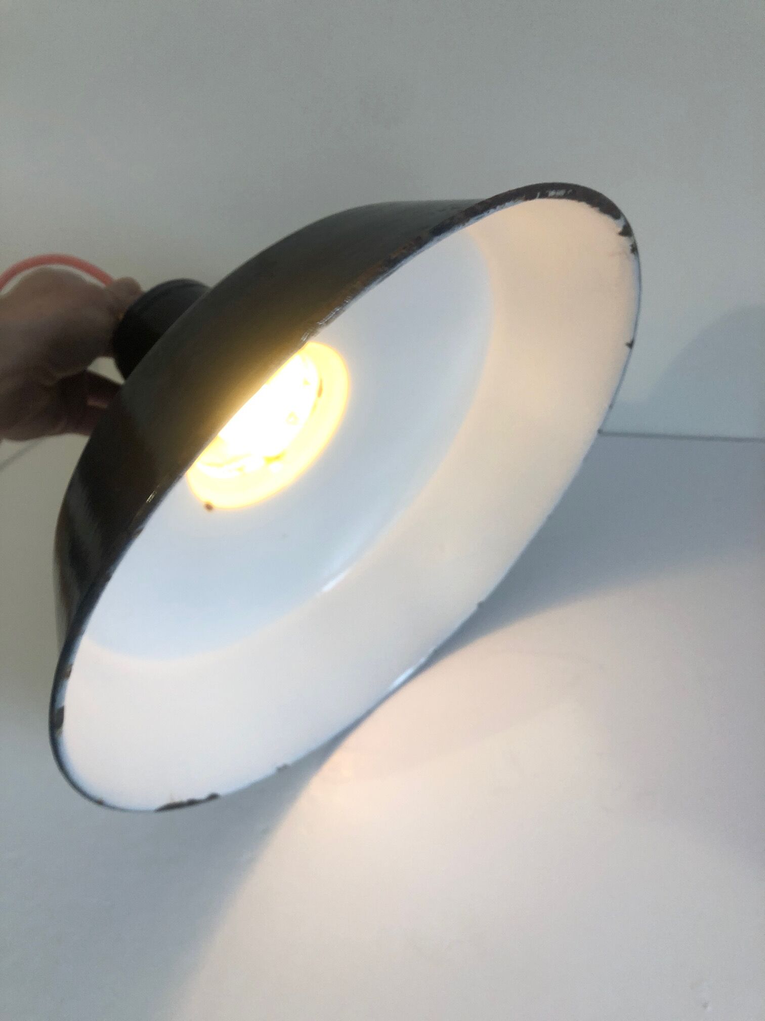 Set of 2 black enamelled bowls