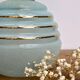 Tulip in blue shortbread glass sconce