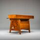 Mid-century modern teak desk, 1980s