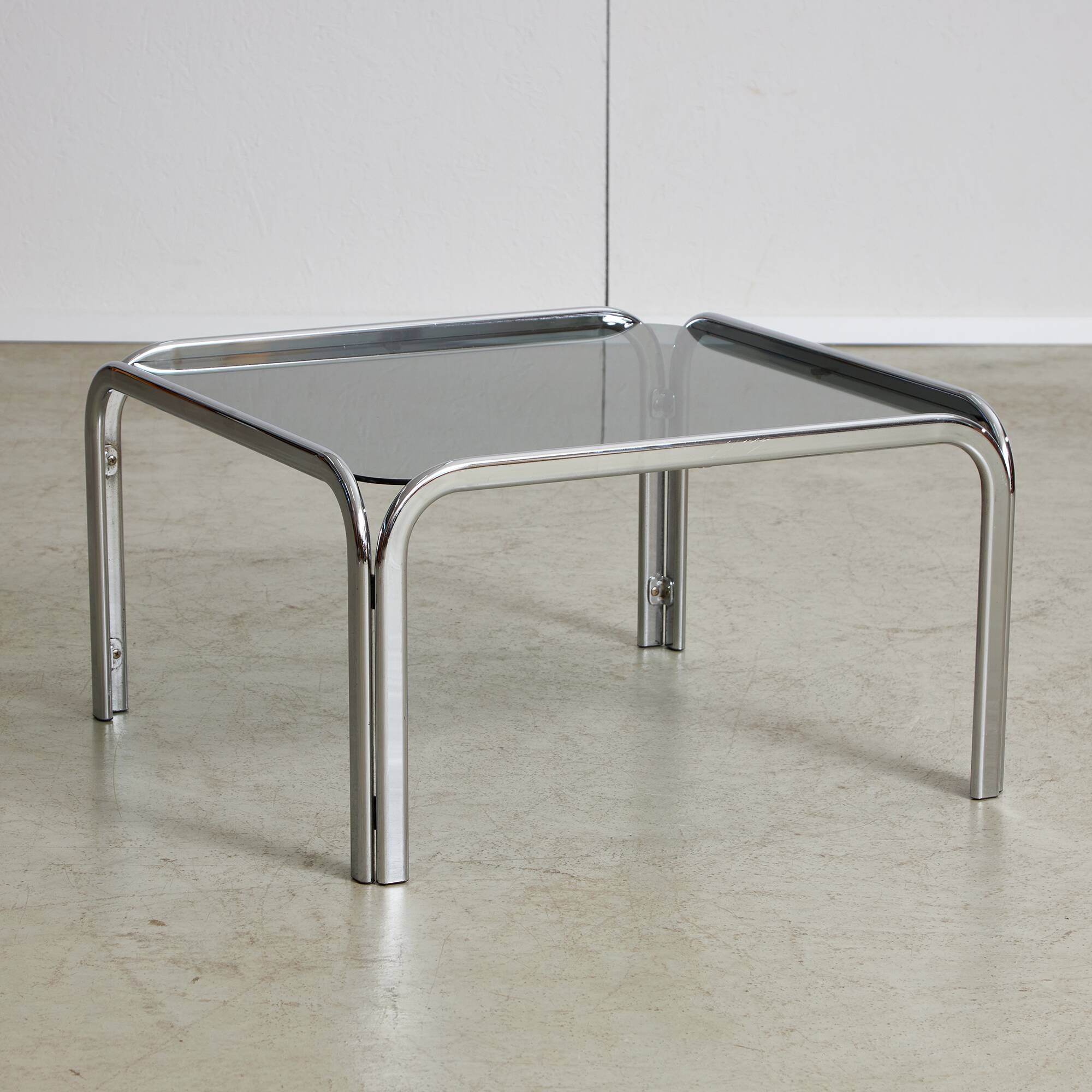 Coffee Table on Curved Chrome Legs