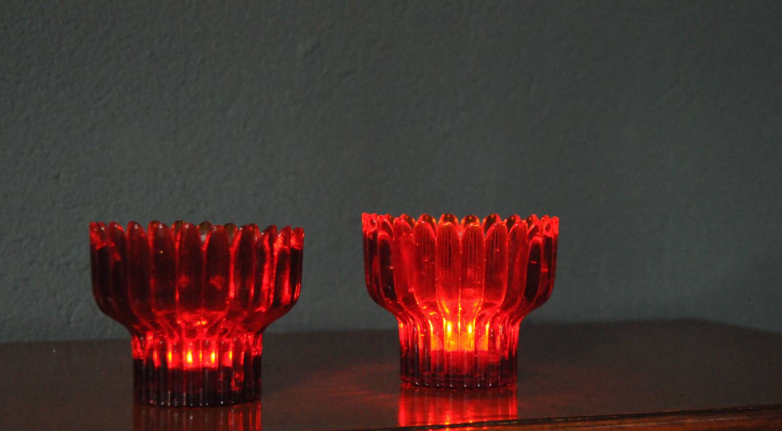 Bougeoirs en Verre "Crown" par Sigvard Bernadotte pour Lindshammar