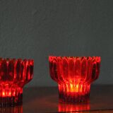 Bougeoirs en Verre "Crown" par Sigvard Bernadotte pour Lindshammar