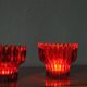Bougeoirs en Verre "Crown" par Sigvard Bernadotte pour Lindshammar