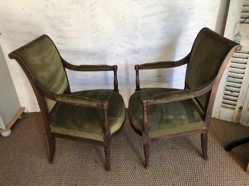 Pair of antique armchairs