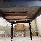 Oval pine farm table with 2m extensions