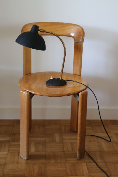 Black brass table lamp 370mm