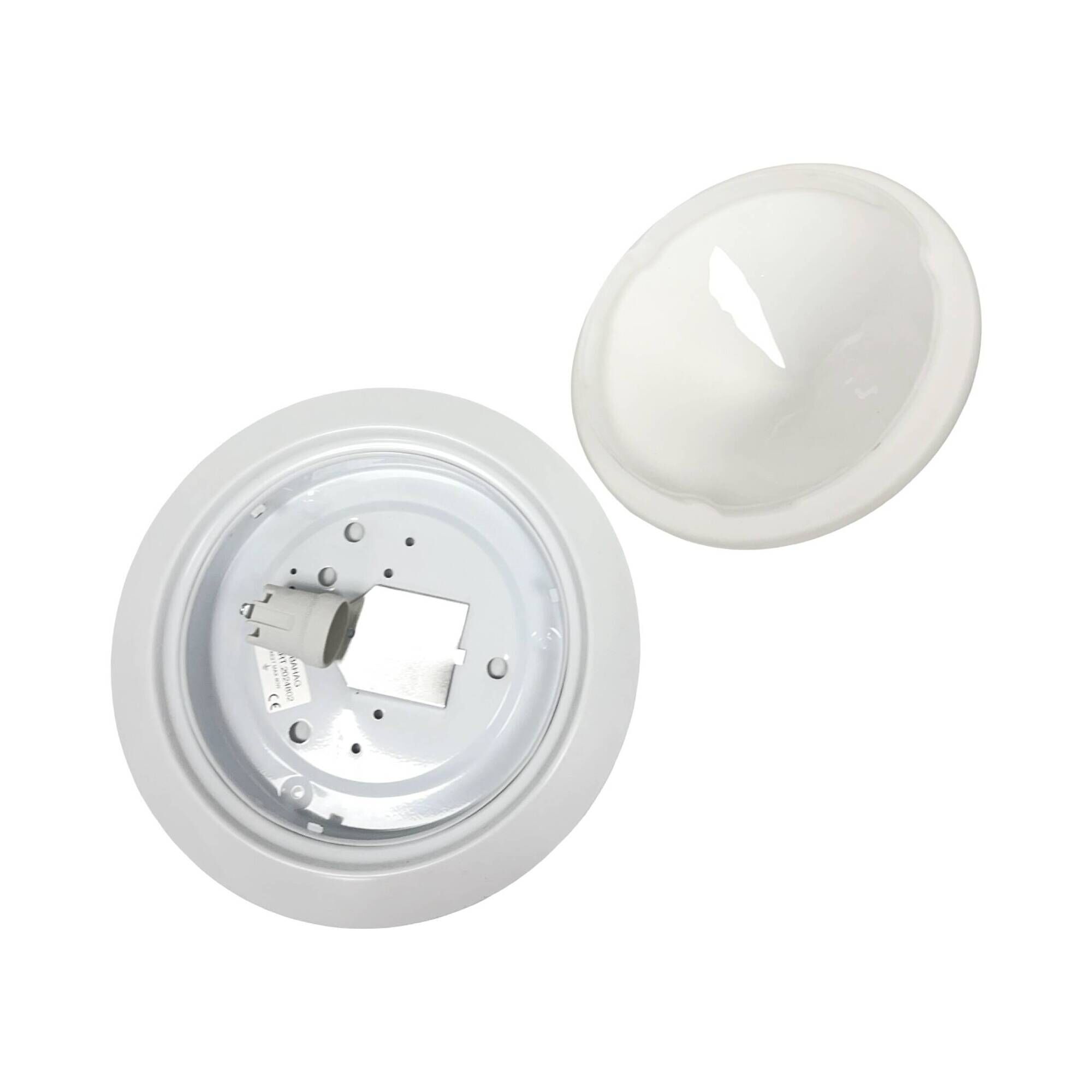 1980s Bahag round ceiling light made of glass and metal