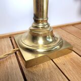 Golden brass candlestick lamp foot