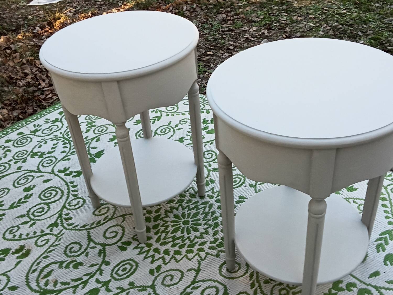 Large round bedside tables