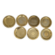 Set of 7 Vintage Brass Wall Plates