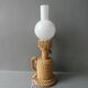 Lampe en corde et opaline, années 60