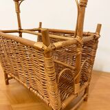 Rattan magazine rack - 60s/70s - Riviera spirit