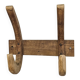 Rustic solid wood double coat hook