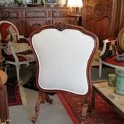 Rosewood fireplace screen and fabrics