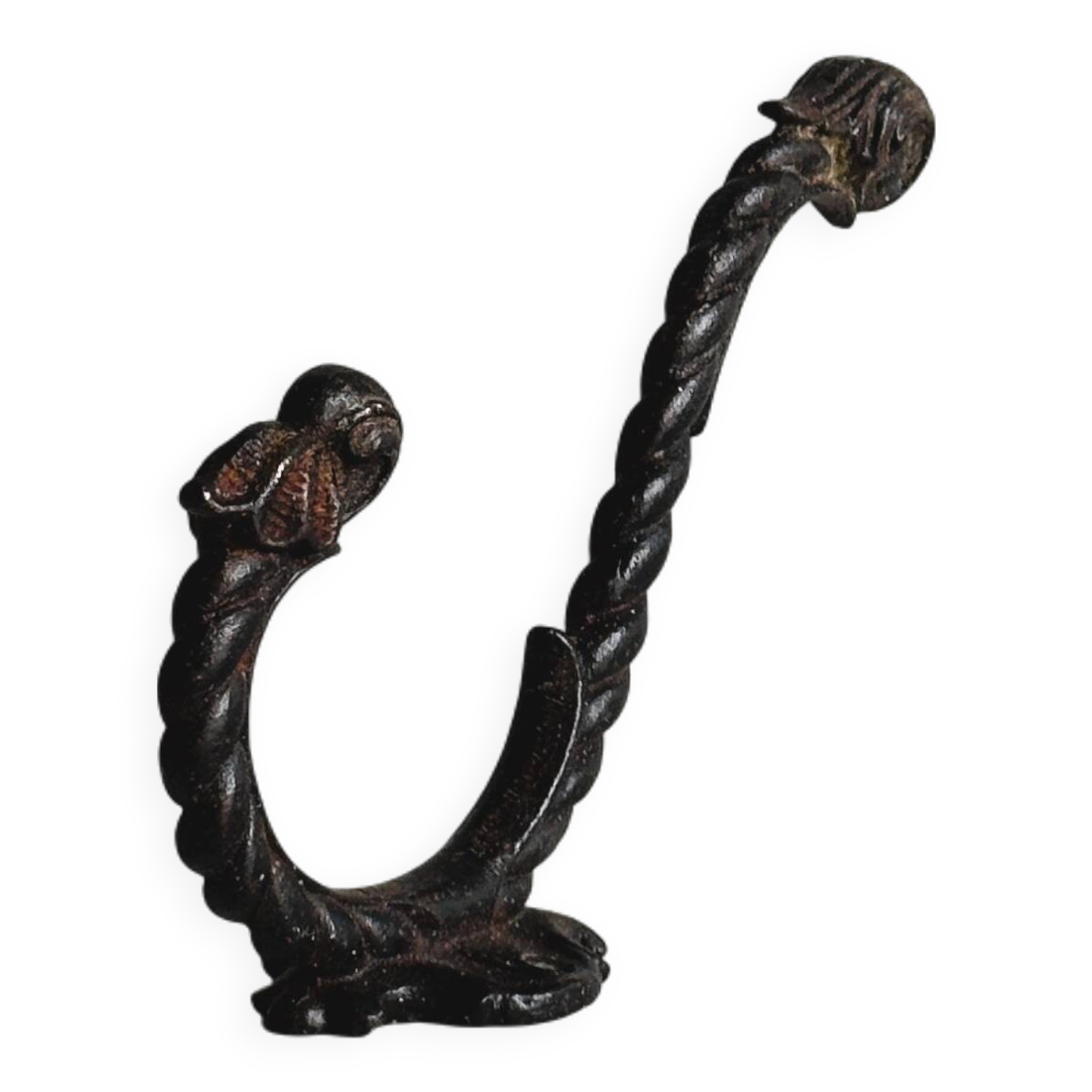 Black iron wall hook