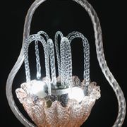 Charming Pink and Transparent Murano Glass Chandelier by Barovier e Toso, 1950s