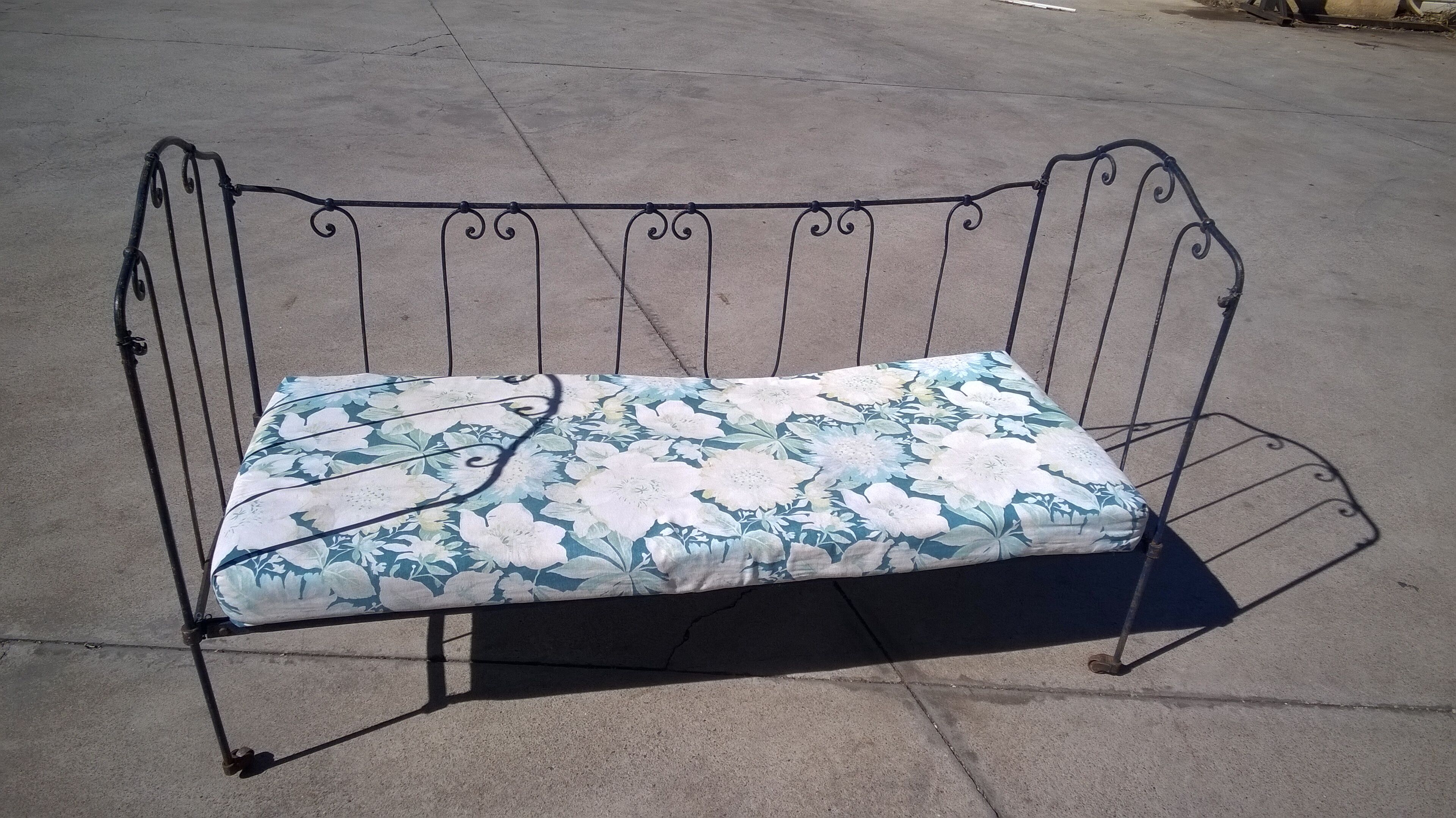 Napoleon III wrought iron folding bed