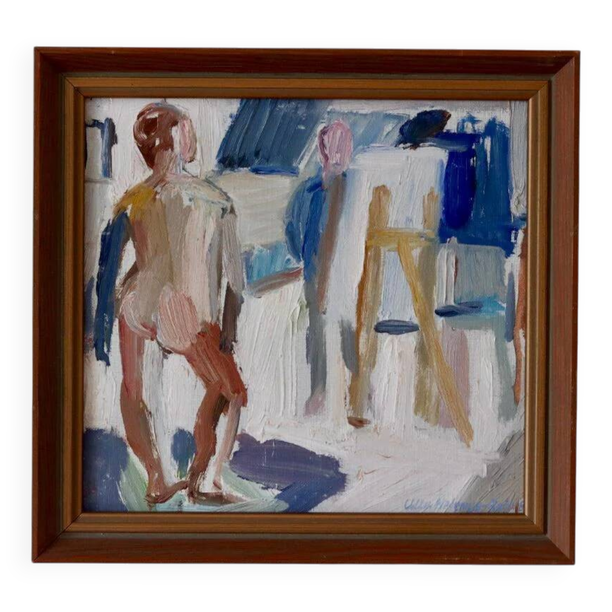 Oil on Swedish canvas "Study of a Nude", Ulla Hellenius Reit