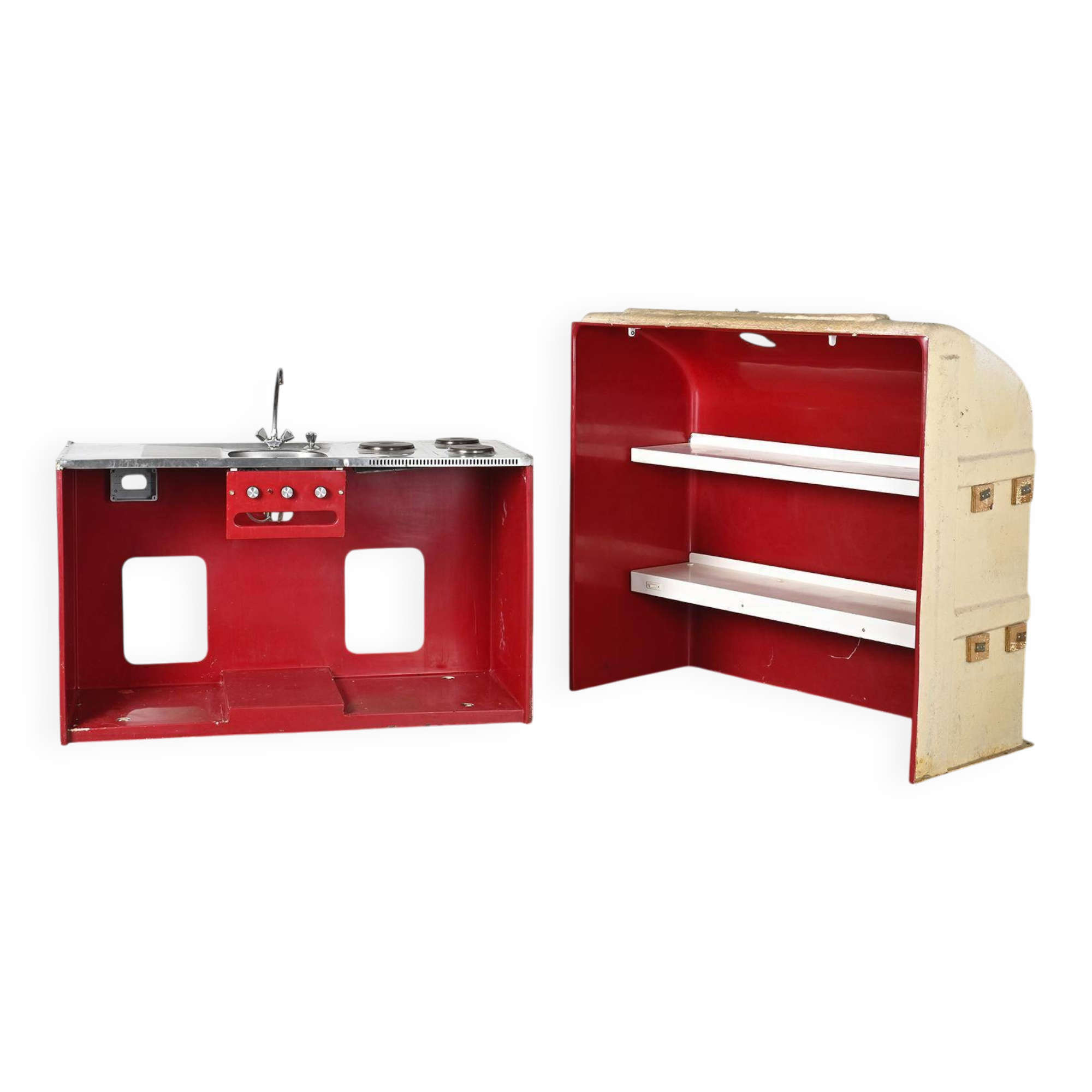 Charlotte Perriand: Prefabricated kitchen at Les Arcs 1800, France 1979