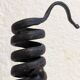 Vintage brutalist wrought iron candlestick