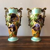 Duo of vases in ancient dabbling